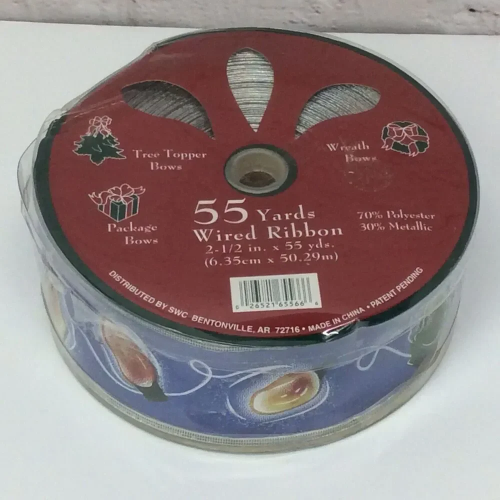 SWC Metallic Wired Christmas Ribbon 